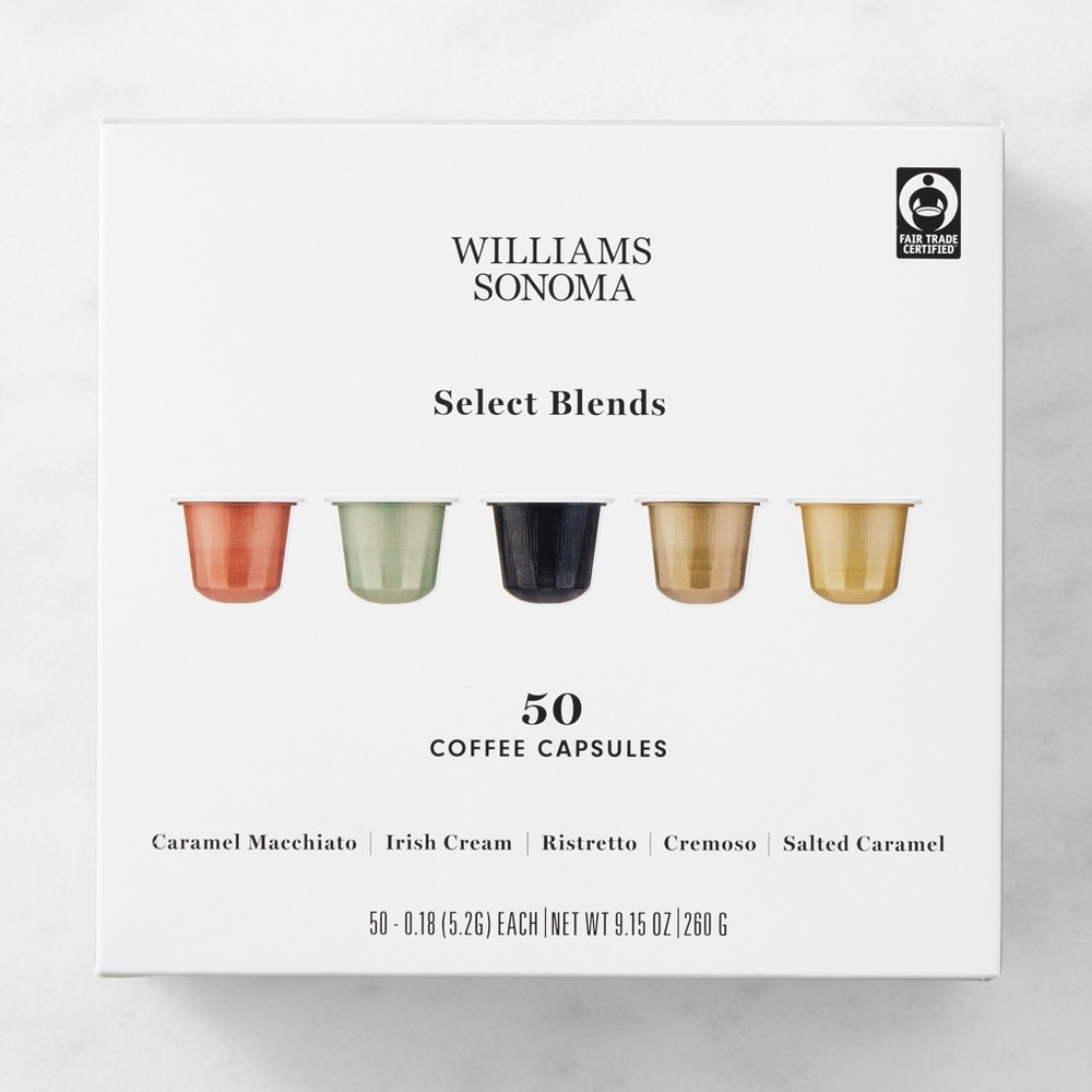 Williams Sonoma Select Blends Coffee Capsules - 50 Pack - Nespresso pods